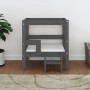 Cama para perros madera maciza de pino gris 55,5x53,5x60 cm de vidaXL, Camas para perros - Ref: Foro24-822369, Precio: 55,07 ...