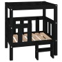 Cama para perros madera maciza de pino negro 65,5x43x70 cm de vidaXL, Camas para perros - Ref: Foro24-822376, Precio: 82,79 €...