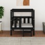 Cama para perros madera maciza de pino negro 65,5x43x70 cm de vidaXL, Camas para perros - Ref: Foro24-822376, Precio: 82,79 €...