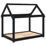 Cama para perros madera maciza de pino negro 101x70x90 cm de vidaXL, Camas para perros - Ref: Foro24-822216, Precio: 73,39 €,...