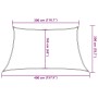 Toldo de vela HDPE terracota 160 g/m² 3/4x2 m en Sombrillas | Comprar online en Foru.es