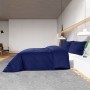 Juego de funda nórdica microfibra ligera azul marino 135x200 cm de vidaXL, Fundas de nórdico - Ref: Foro24-136006, Precio: 28...