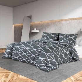 Juego de funda nórdica algodón gris 155x220 cm de vidaXL, Fundas de nórdico - Ref: Foro24-136055, Precio: 29,26 €, Descuento: %