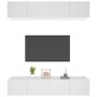 Muebles para TV 4 uds madera contrachapada blanco 80x30x30 cm en Muebles TV | Comprar online en Foru.es
