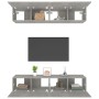 Muebles TV 4 uds madera contrachapada gris hormigón 80x30x30 cm en Muebles TV | Comprar online en Foru.es