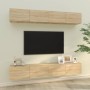 Muebles de TV 4 piezas roble Sonoma 100x30x30 cm en Muebles TV | Comprar online en Foru.es