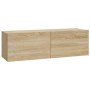Muebles de TV 4 piezas roble Sonoma 100x30x30 cm en Muebles TV | Comprar online en Foru.es