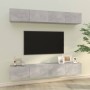 Muebles de TV 4 piezas gris hormigón 100x30x30 cm en Muebles TV | Comprar online en Foru.es