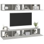 Muebles de TV 4 piezas gris hormigón 100x30x30 cm en Muebles TV | Comprar online en Foru.es