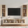 Set de muebles para TV 4 pzas madera contrachapada roble Sonoma en Muebles TV | Comprar online en Foru.es