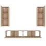 Set de muebles para TV 4 pzas madera contrachapada roble Sonoma en Muebles TV | Comprar online en Foru.es