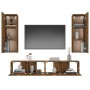 Set de muebles de TV 4 pzas madera contrachapada roble ahumado en Muebles TV | Comprar online en Foru.es