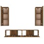 Set de muebles de TV 4 pzas madera contrachapada roble ahumado en Muebles TV | Comprar online en Foru.es