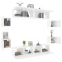 Set de muebles para TV 8 piezas madera contrachapada blanco en Muebles TV | Comprar online en Foru.es