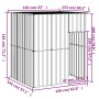 Caseta perros tejado acero galvanizado gris claro 165x153x181cm de vidaXL, Casetas para perros - Ref: Foro24-172364, Precio: ...