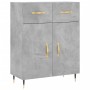 Aparador alto madera contrachapada gris hormigón 69,5x34x180 cm de vidaXL, Aparadores - Ref: Foro24-3200501, Precio: 133,61 €...