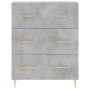 Aparador alto madera contrachapada gris hormigón 69,5x34x180 cm de vidaXL, Aparadores - Ref: Foro24-3189369, Precio: 153,25 €...