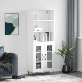Aparador alto madera contrachapada blanco 69,5x34x180 cm de vidaXL, Aparadores - Ref: Foro24-3189309, Precio: 146,39 €, Descu...