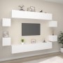 Set de muebles para TV 8 piezas madera contrachapada blanco en Muebles TV | Comprar online en Foru.es