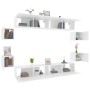 Set de muebles para TV 8 piezas madera contrachapada blanco en Muebles TV | Comprar online en Foru.es
