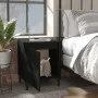 Mesitas de noche con patas de metal negro 40x30x50 cm de vidaXL, Mesitas de noche - Ref: Foro24-805836, Precio: 60,73 €, Desc...