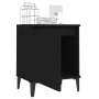Mesitas de noche con patas de metal negro 40x30x50 cm de vidaXL, Mesitas de noche - Ref: Foro24-805836, Precio: 60,73 €, Desc...