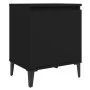 Mesitas de noche con patas de metal negro 40x30x50 cm de vidaXL, Mesitas de noche - Ref: Foro24-805836, Precio: 60,73 €, Desc...