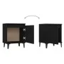 Mesitas de noche con patas de metal negro 40x30x50 cm de vidaXL, Mesitas de noche - Ref: Foro24-805836, Precio: 60,73 €, Desc...