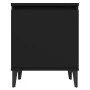 Mesitas de noche con patas de metal negro 40x30x50 cm de vidaXL, Mesitas de noche - Ref: Foro24-805836, Precio: 60,73 €, Desc...
