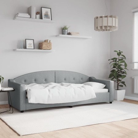 Sofá cama tela gris claro 80x200 cm de vidaXL, Camas y somieres - Ref: Foro24-354178, Precio: 187,99 €, Descuento: %