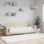 Sofá cama tela color crema 80x200 cm de vidaXL, Camas y somieres - Ref: Foro24-354182, Precio: 185,24 €, Descuento: %