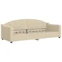 Sofá cama tela color crema 80x200 cm de vidaXL, Camas y somieres - Ref: Foro24-354182, Precio: 185,24 €, Descuento: %