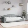 Light gray fabric sofa bed 90x200 cm by vidaXL, Beds and slatted bases - Ref: Foro24-354183, Price: 188,91 €, Discount: %