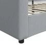Light gray fabric sofa bed 90x200 cm by vidaXL, Beds and slatted bases - Ref: Foro24-354183, Price: 188,91 €, Discount: %