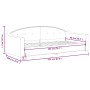 Sofá cama tela gris oscuro 90x200 cm de vidaXL, Camas y somieres - Ref: Foro24-354184, Precio: 176,51 €, Descuento: %
