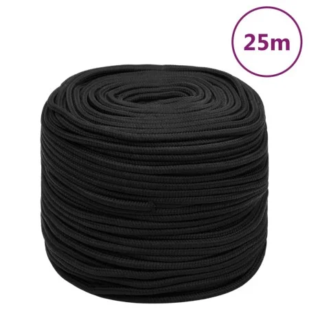 Cuerda de barco polipropileno negro intenso 10 mm 25 m de vidaXL, Sogas y cuerdas metálicas - Ref: Foro24-152506, Precio: 17,...