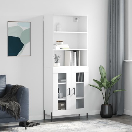 Aparador alto madera contrachapada blanco 69,5x34x180 cm de vidaXL, Aparadores - Ref: Foro24-3189325, Precio: 149,68 €, Descu...