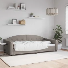 Taupe gray fabric sofa bed 90x200 cm by vidaXL, Beds and slatted bases - Ref: Foro24-354186, Price: 189,62 €, Discount: %