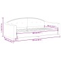 Sofá cama tela gris taupe 90x200 cm de vidaXL, Camas y somieres - Ref: Foro24-354186, Precio: 192,45 €, Descuento: %