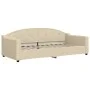 Sofá cama tela color crema 90x200 cm de vidaXL, Camas y somieres - Ref: Foro24-354187, Precio: 183,64 €, Descuento: %