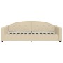 Sofá cama tela color crema 90x200 cm de vidaXL, Camas y somieres - Ref: Foro24-354187, Precio: 186,41 €, Descuento: %