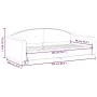 Sofá cama tela color crema 90x200 cm de vidaXL, Camas y somieres - Ref: Foro24-354187, Precio: 183,64 €, Descuento: %