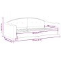 Sofá cama tela color crema 90x200 cm de vidaXL, Camas y somieres - Ref: Foro24-354187, Precio: 186,41 €, Descuento: %