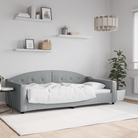 Sofá cama tela gris claro 100x200 cm de vidaXL, Camas y somieres - Ref: Foro24-354188, Precio: 201,82 €, Descuento: %