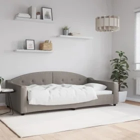 Sofá cama tela gris taupe 100x200 cm de vidaXL, Camas y somieres - Ref: Foro24-354191, Precio: 198,55 €, Descuento: %