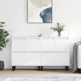 Aparadores 2 piezas madera contrachapada blanco de vidaXL, Aparadores - Ref: Foro24-3190181, Precio: 142,31 €, Descuento: %