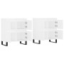 Aparadores 2 piezas madera contrachapada blanco de vidaXL, Aparadores - Ref: Foro24-3190181, Precio: 142,31 €, Descuento: %
