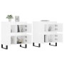 Aparadores 2 uds madera contrachapada blanco brillo de vidaXL, Aparadores - Ref: Foro24-3190183, Precio: 189,28 €, Descuento: %