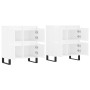 Aparadores 2 uds madera contrachapada blanco brillo de vidaXL, Aparadores - Ref: Foro24-3190183, Precio: 189,28 €, Descuento: %