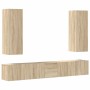 Set de muebles para TV 5 pzas madera contrachapada roble Sonoma en Muebles TV | Comprar online en Foru.es